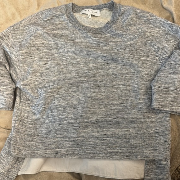 Derek Lam 10 Crosby x Athleta Gray Layered Sweatshirt Top Size XS - Picture 5 of 7